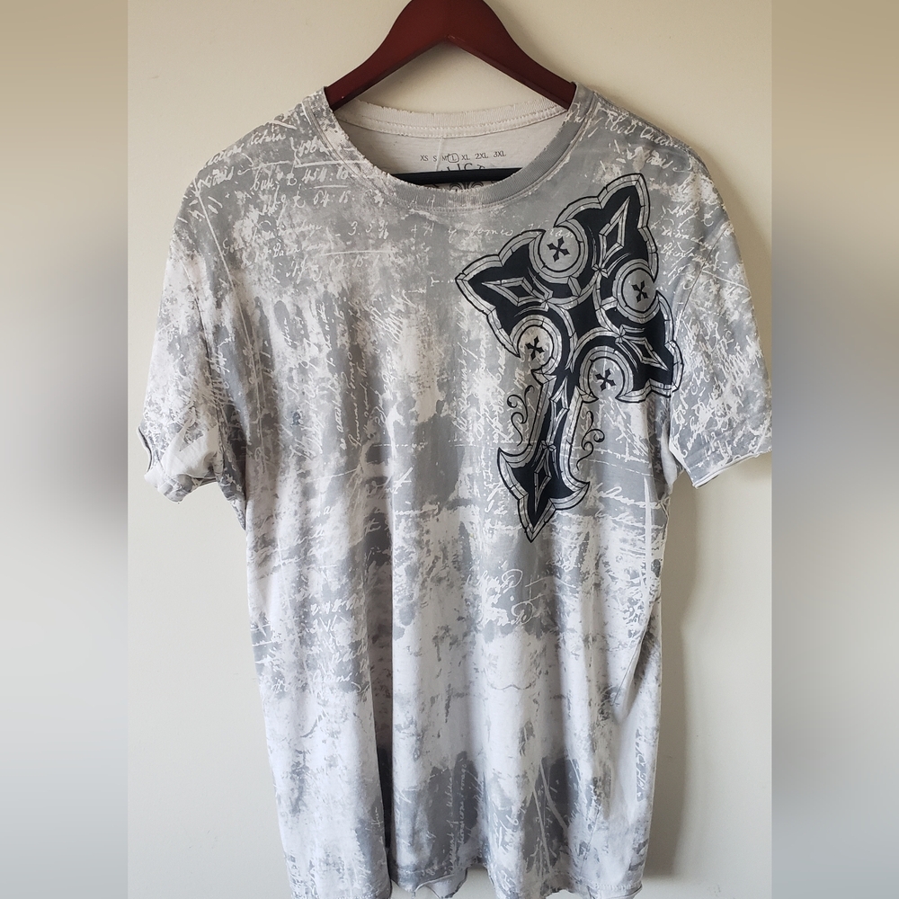 Affliction White Cross Tee